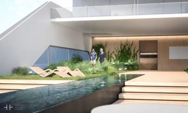 Hareide Design 108 Mega Yacht Garten