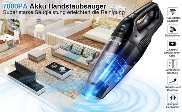 Audew Handstaubsauger Akku 7000Pa Kabellos Handstaubsauger Handstaubsauger Beutellos im Test