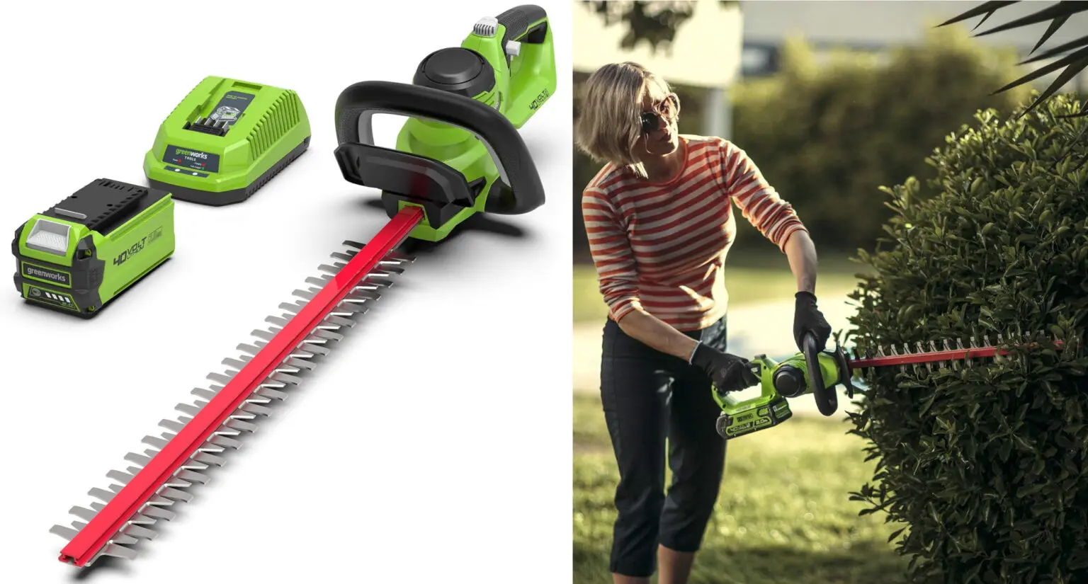 Greenworks G40HT61K2 Akku Heckenschere