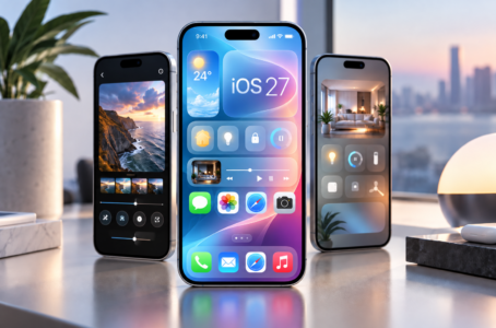 iPhone mit iOS 27 Oberfläche und neuen Funktionen auf dem Display