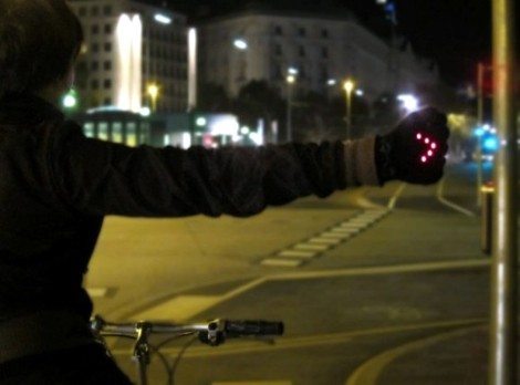LED Handschuhe für Radfahrer