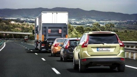 Volvo SARTRE System efolgreich getestet Volvo SARTRE System efolgreich getestet