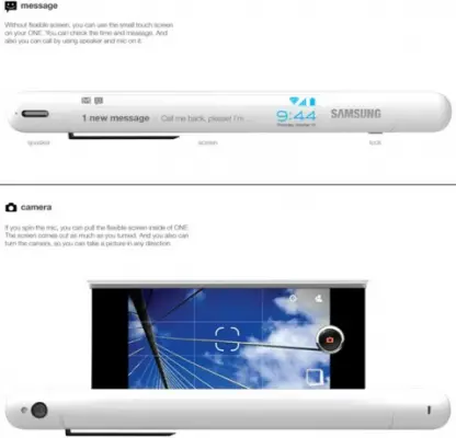 Samsung one, kugelschreiber mit display
