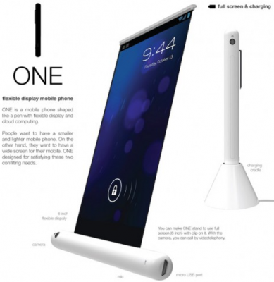 Samsung One, Kugelschreiber, flexibles Display