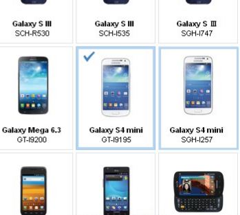 Zwei Samsung Galaxy S4 Mini Varianten