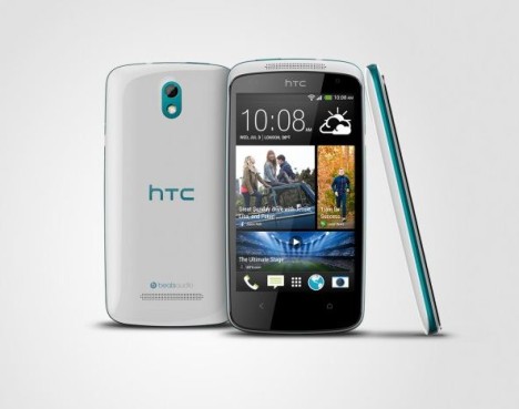 HTC Desire 500 in Weiß-Blau und Schwarz
