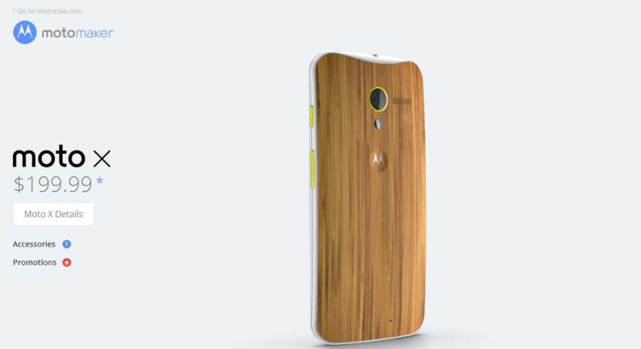 Motorola Moto X im schicken Bambus-Look.