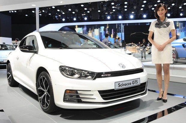 In Shanghai feiert die GTS-Version des Volkswagen Scirocco Weltpremiere. Foto: Zbigniew Mazar/dpp-AutoReporter