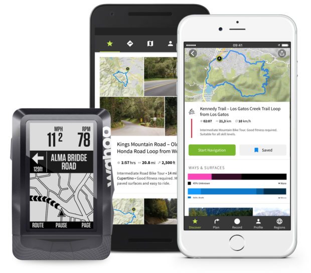 Wahoo ELEMNT integriert Komoot (Foto: Wahoo)