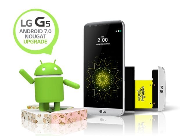 LG G5: Update auf neues Betriebssystem Android Nougat.