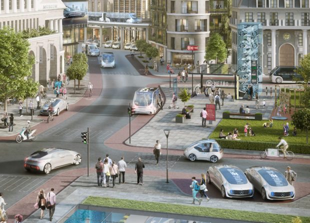 Urbane Mobilität der Zukunft (Foto: Daimler / Bosch)