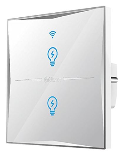 UseeLink WiFi Touch Light Switch – Intelligenter Lichtschalter, Kompatibel Mit Alexa & Google Home, Einhandbedienung
