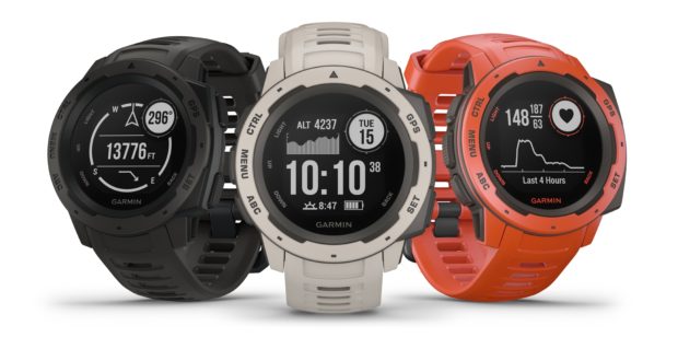 Outdoor-Smartwatch fürs Grobe: Die Garmin Instinct kann so leicht nichts erschüttern (Foto: Garmin).