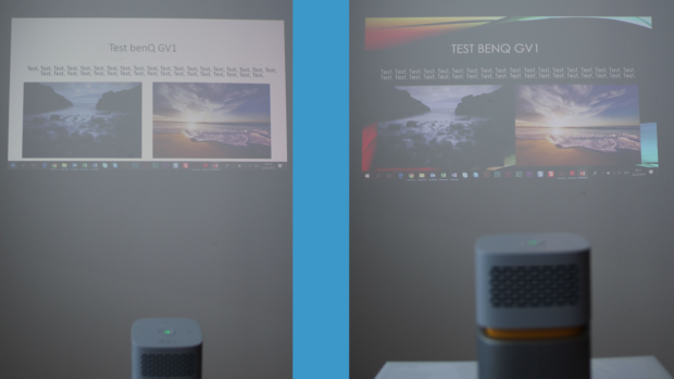 BenQ GV1 Stromversorgung + abgedunkelter Raum