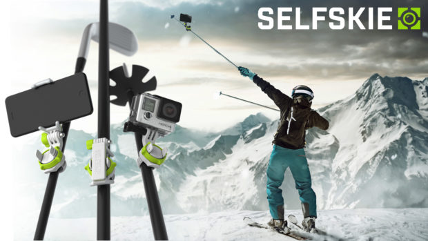 Selfskie lässt sich an so gut wie jeden Stock stabil montieren (Foto: Selfskie)