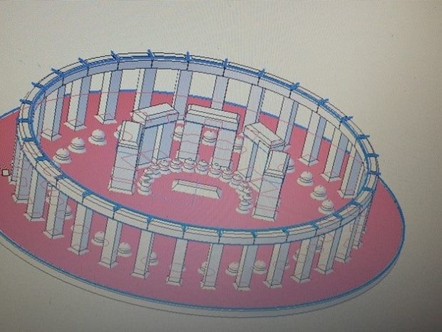 Vollständiges 3D Modell von Stonehenge in unzerstörtem Zustand kostenlos downloaden