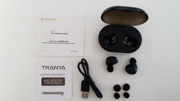 Tranya B530 Earpods mit Zubehör