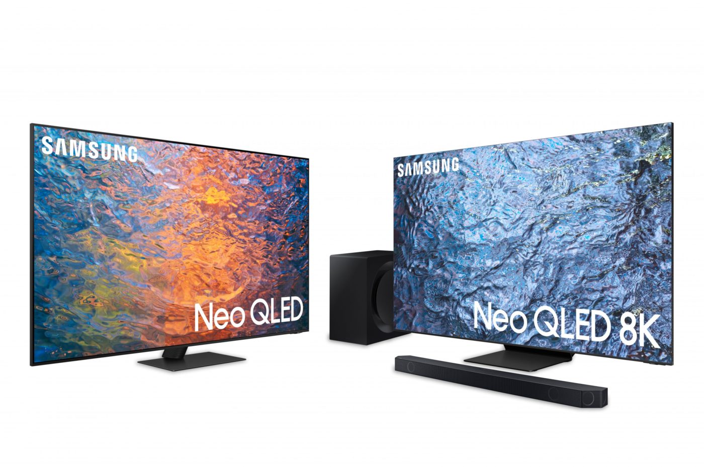 CES 2024 で展示された Samsung Neo QLED 4K テレビ。